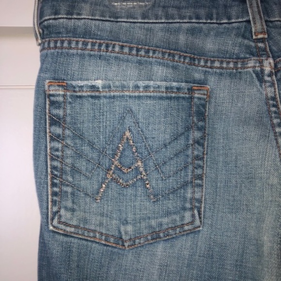 7 For all Mankind Capri light denim Stretch Jeans size 30 w/22" inseam - Picture 3 of 9